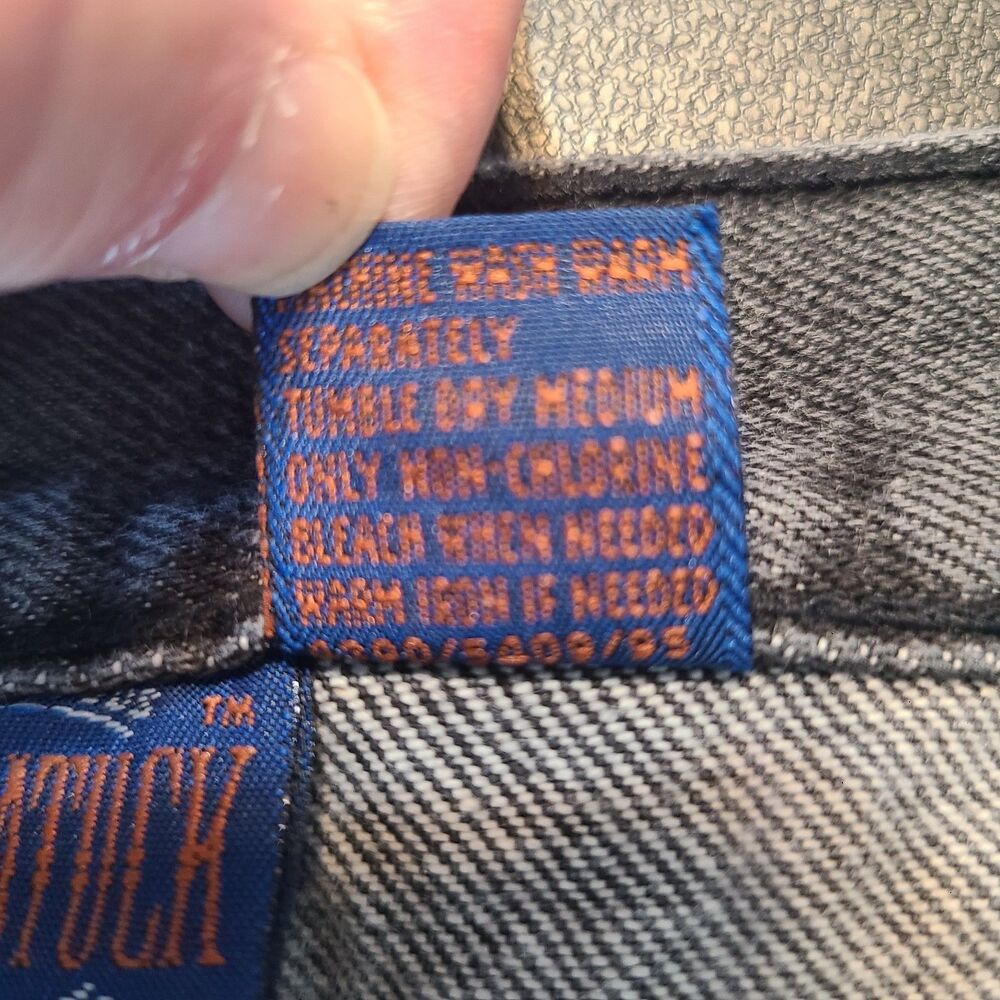 VTG Saugatuck Co Ltd Denim Shorts Sz 50 Black Wash Heavy Duty Cotton Jorts Y2K - Picture 7 of 7